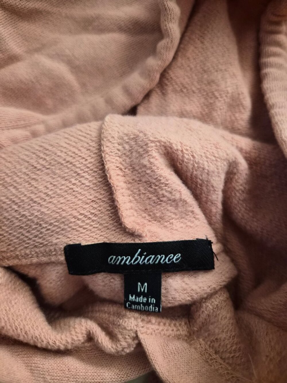 Ambiance Pink Cropped Hoodie - Picture 4 of 5